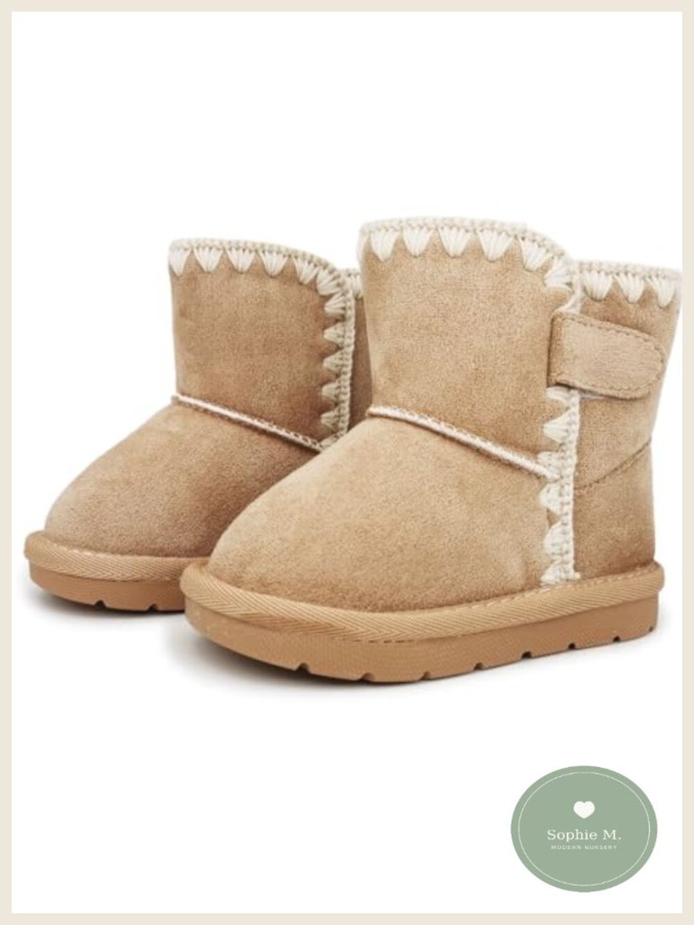 Infant Baby Snow Boots Faux Fur Lined Winter Booties Anti-Slip